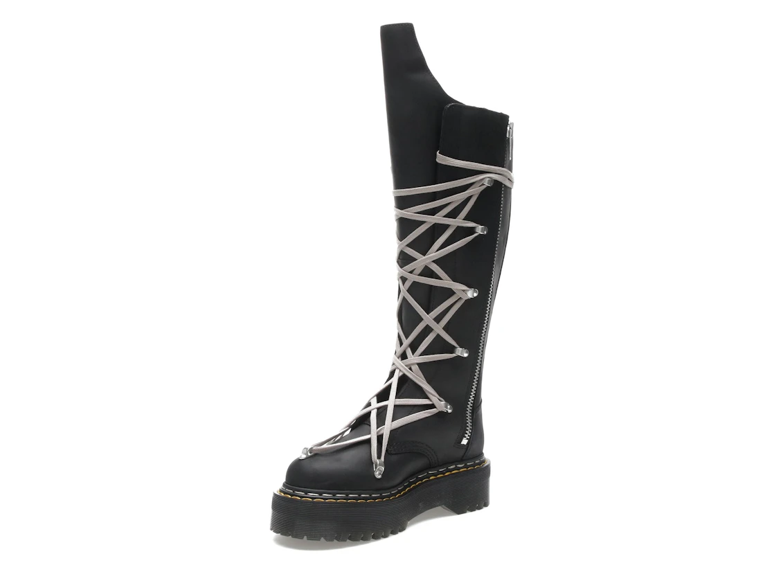 Vue 15 de Dr. Martens 1460 DRKSHDW Quad Sole Pentalace Boot Rick Owens Black
