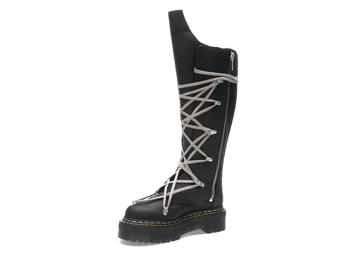 Vue 16 de Dr. Martens 1460 DRKSHDW Quad Sole Pentalace Boot Rick Owens Black