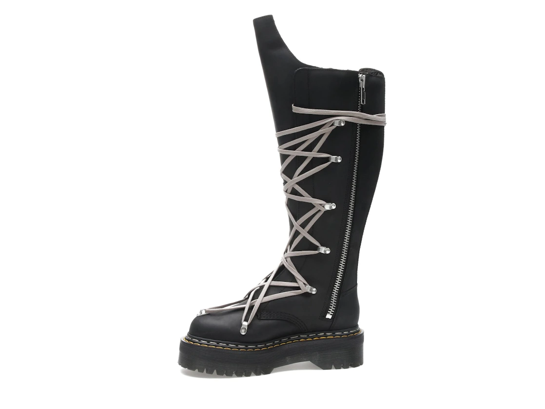 Vue 18 de Dr. Martens 1460 DRKSHDW Quad Sole Pentalace Boot Rick Owens Black