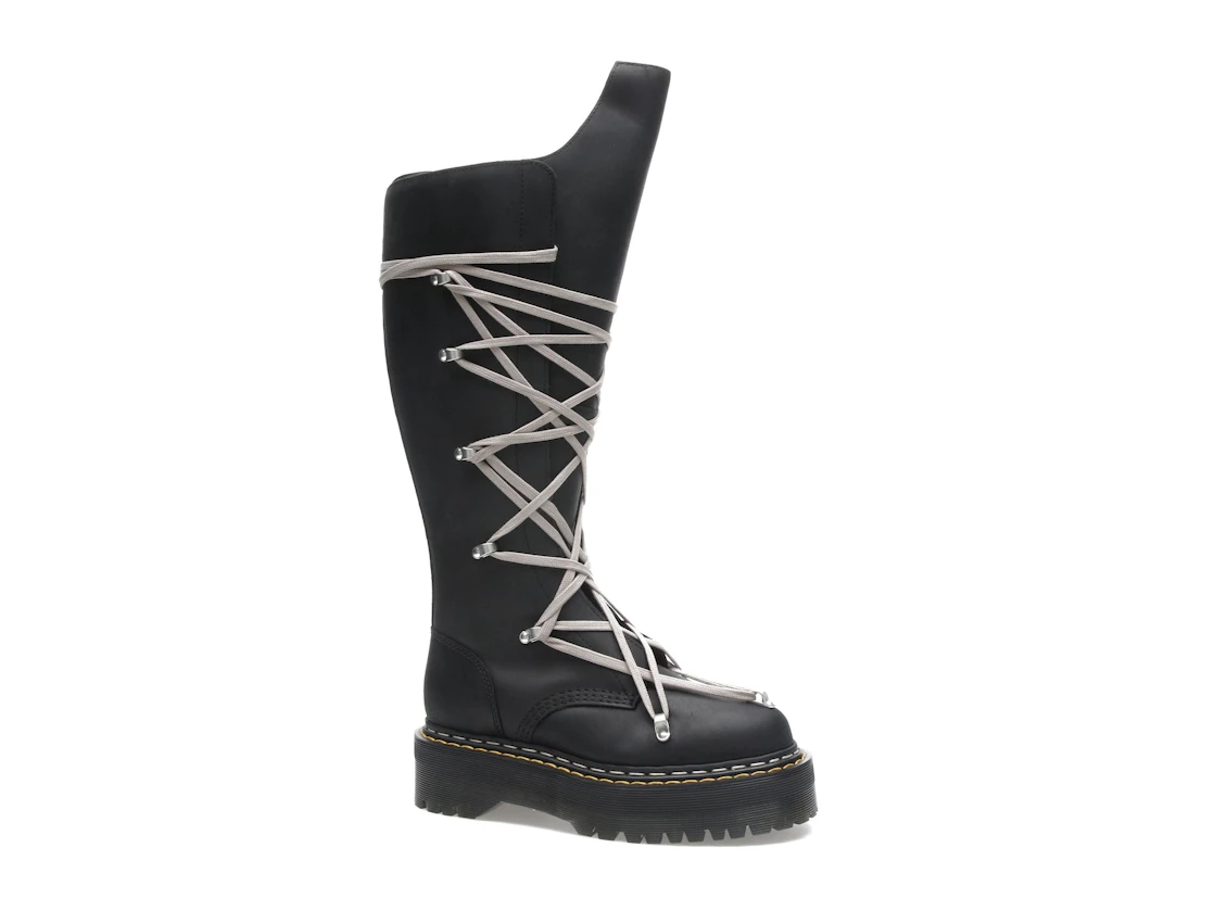 Vue 3 de Dr. Martens 1460 DRKSHDW Quad Sole Pentalace Boot Rick Owens Black