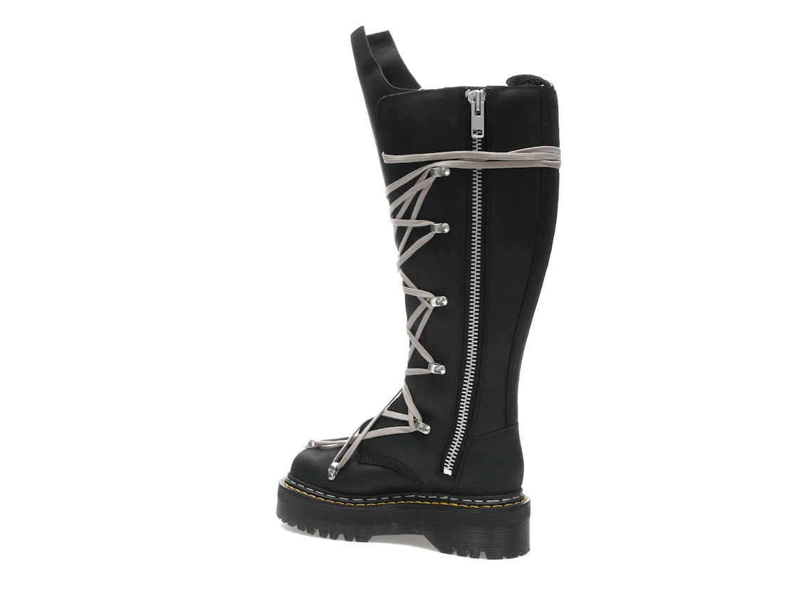Vue 22 de Dr. Martens 1460 DRKSHDW Quad Sole Pentalace Boot Rick Owens Black