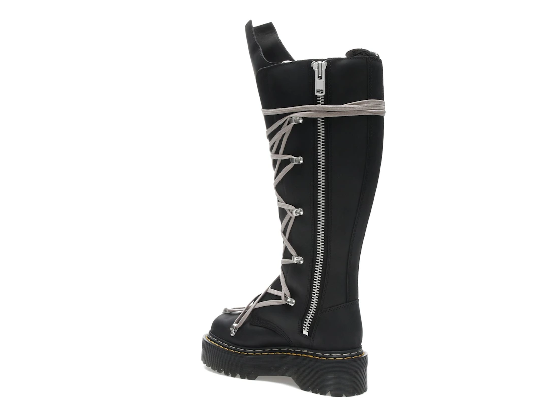 Vue 23 de Dr. Martens 1460 DRKSHDW Quad Sole Pentalace Boot Rick Owens Black