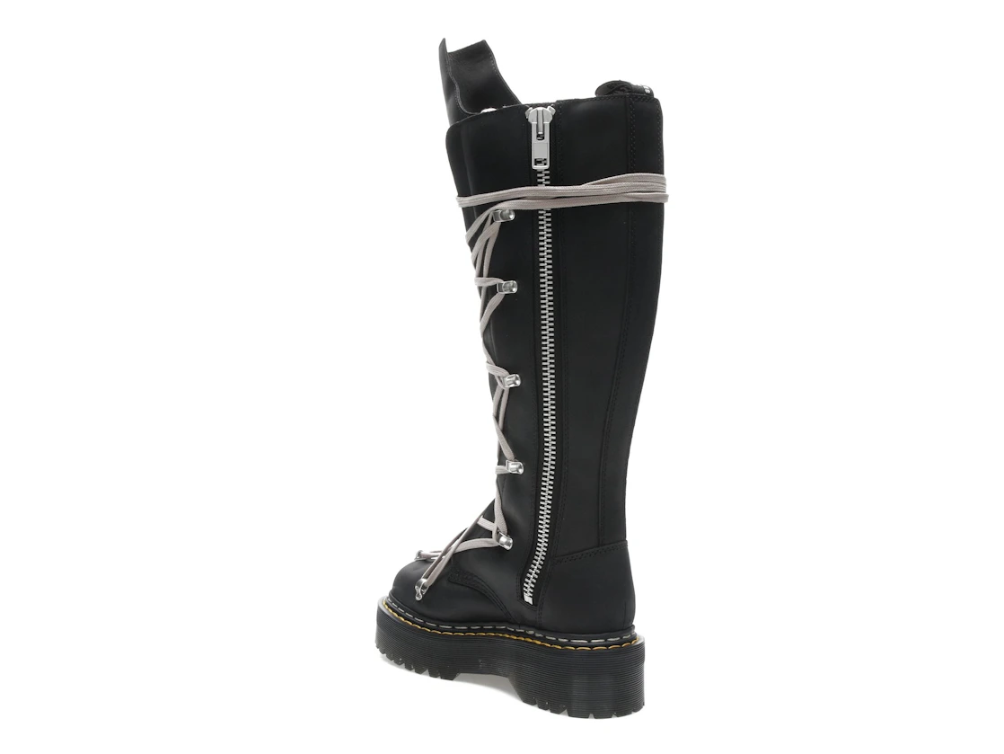 Vue 24 de Dr. Martens 1460 DRKSHDW Quad Sole Pentalace Boot Rick Owens Black