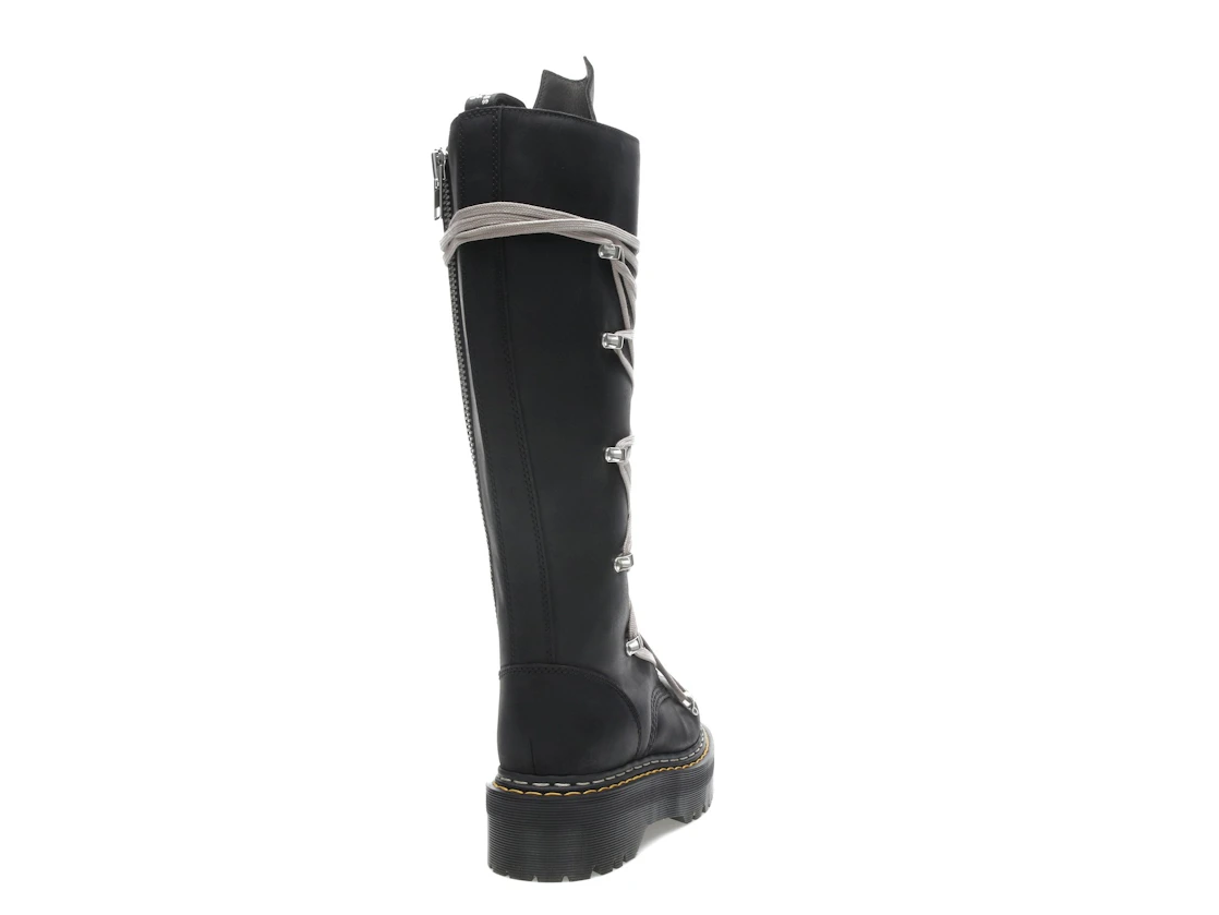 Vue 30 de Dr. Martens 1460 DRKSHDW Quad Sole Pentalace Boot Rick Owens Black