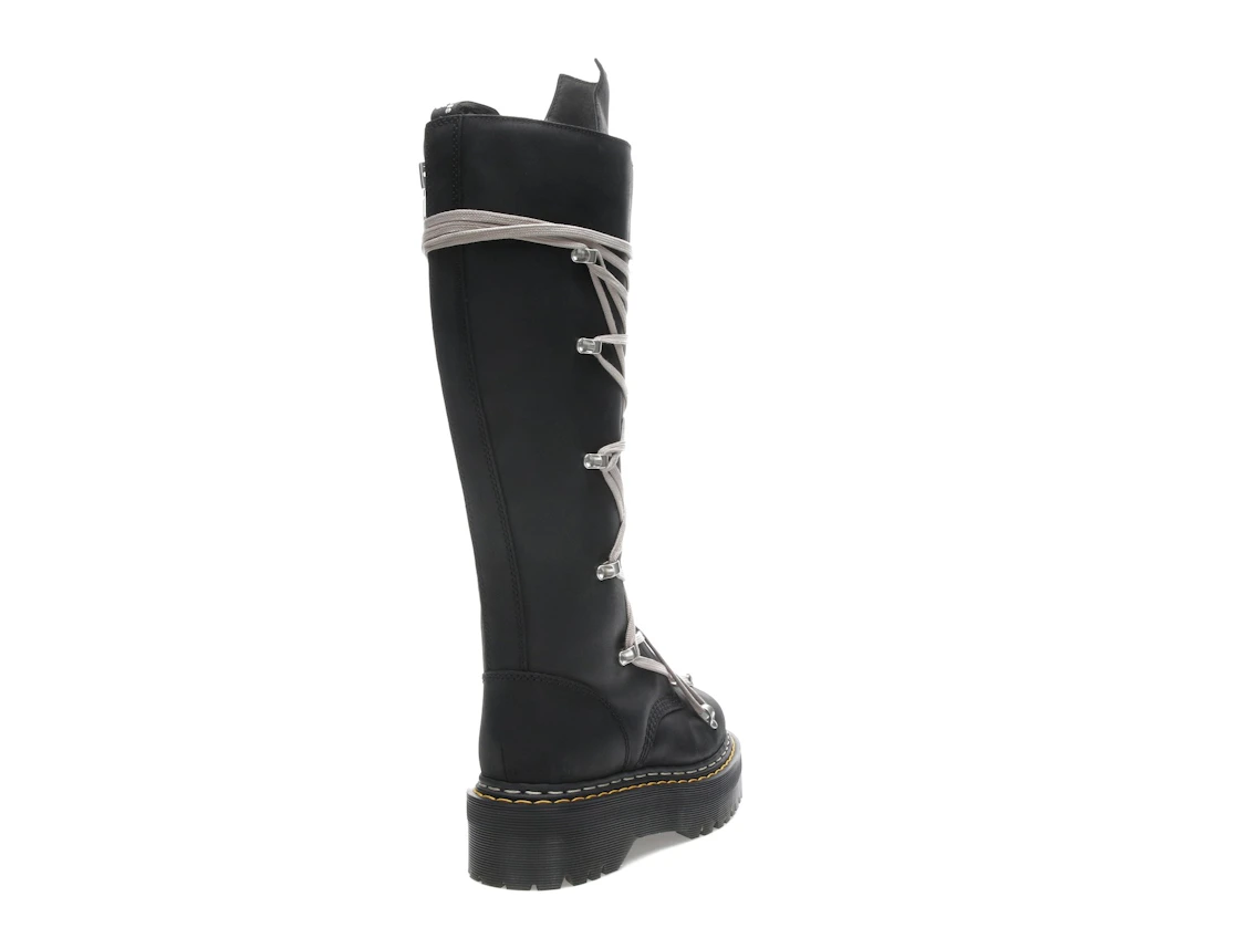 Vue 31 de Dr. Martens 1460 DRKSHDW Quad Sole Pentalace Boot Rick Owens Black