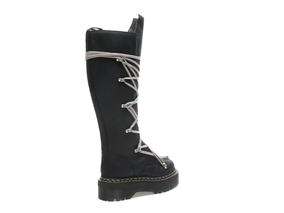 Vue 33 de Dr. Martens 1460 DRKSHDW Quad Sole Pentalace Boot Rick Owens Black