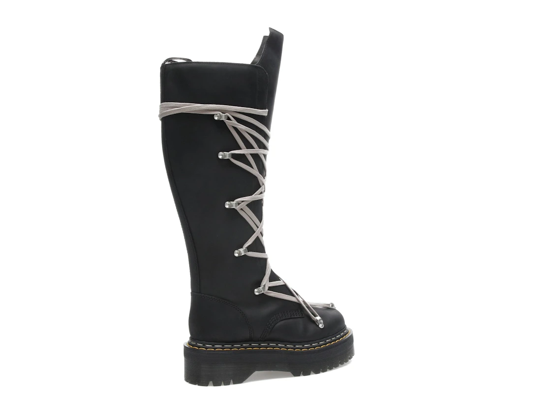 Vue 34 de Dr. Martens 1460 DRKSHDW Quad Sole Pentalace Boot Rick Owens Black