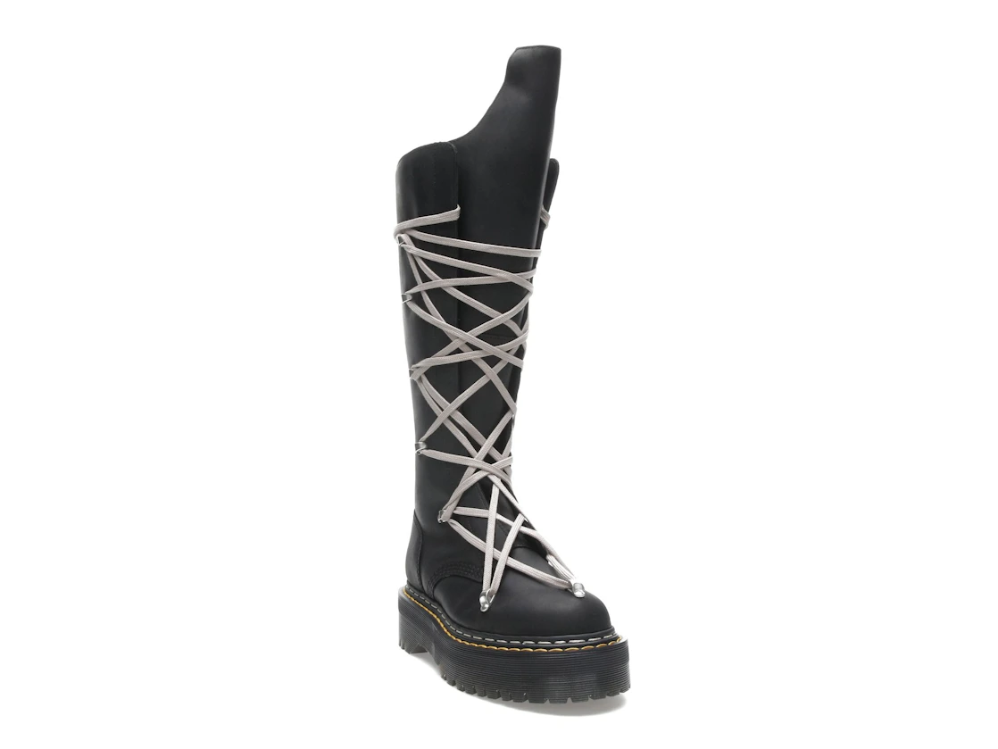 Vue 7 de Dr. Martens 1460 DRKSHDW Quad Sole Pentalace Boot Rick Owens Black