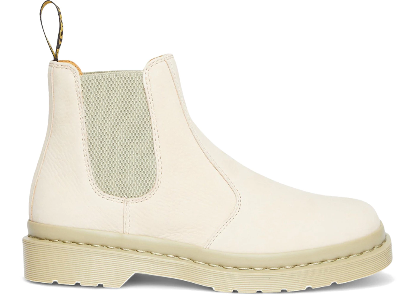 Dr. Martens 2976 Mono Milled Nubuck Leather Chelsea Boots Parchment Beige