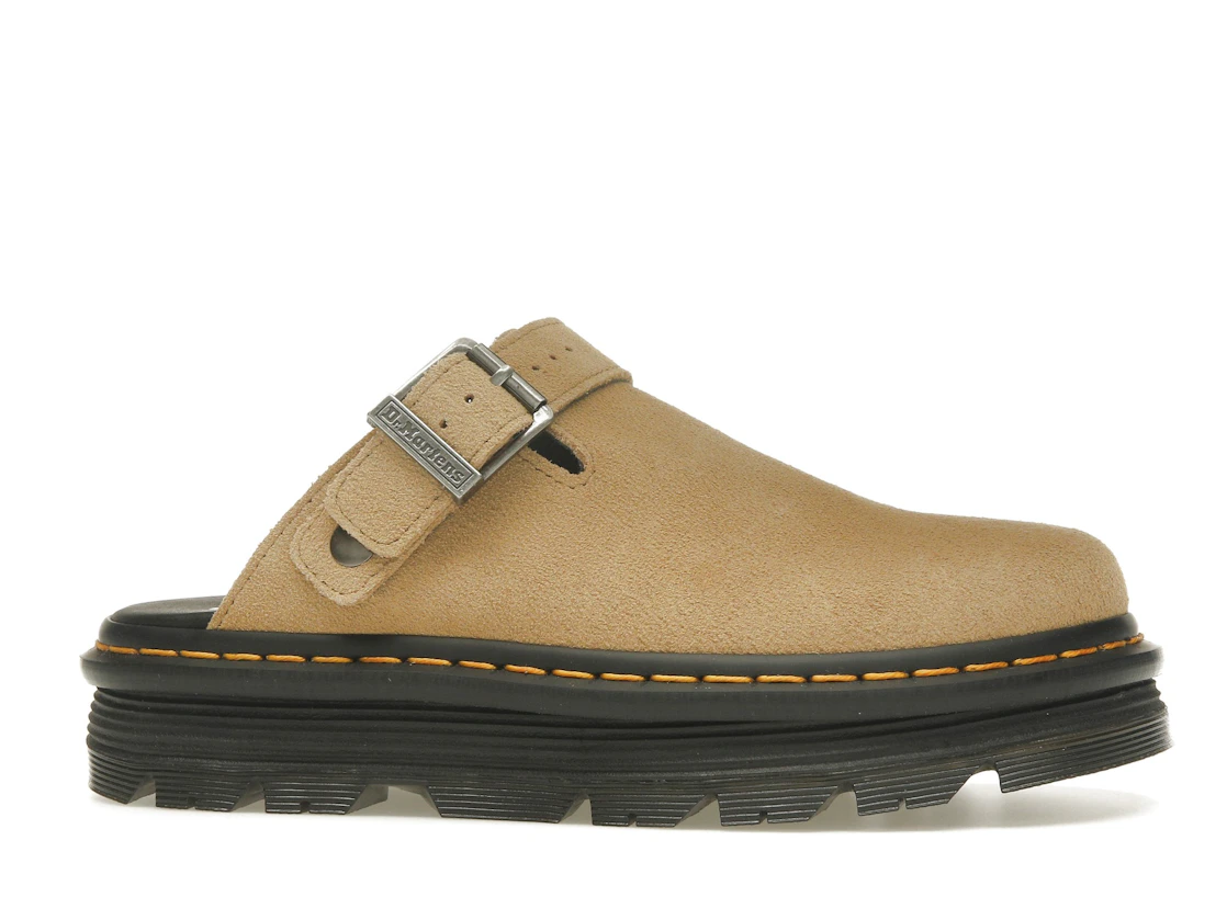 Vue 2 de Dr. Martens Zebzag Suede Slingback Platform Mule Savannah Tan