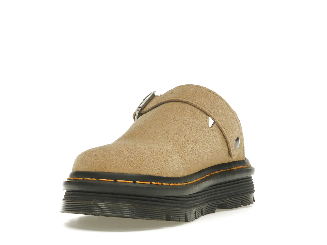 Vue 13 de Dr. Martens Zebzag Suede Slingback Platform Mule Savannah Tan