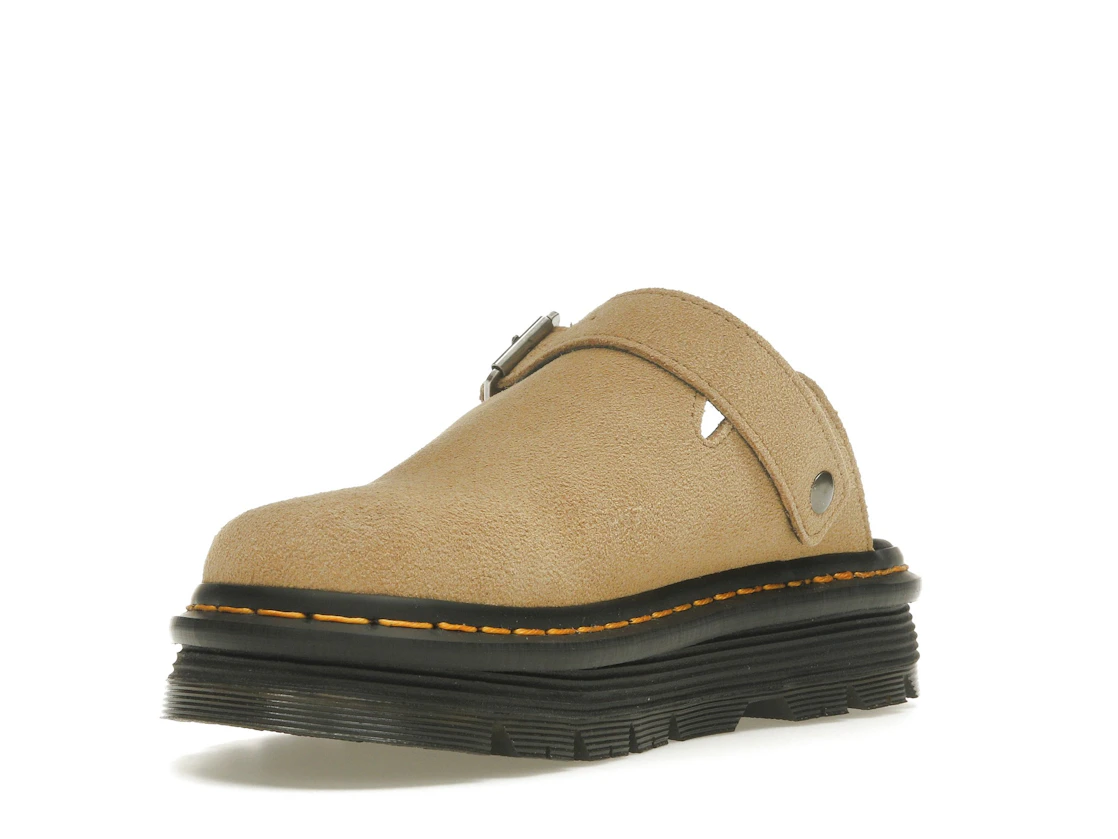 Vue 14 de Dr. Martens Zebzag Suede Slingback Platform Mule Savannah Tan