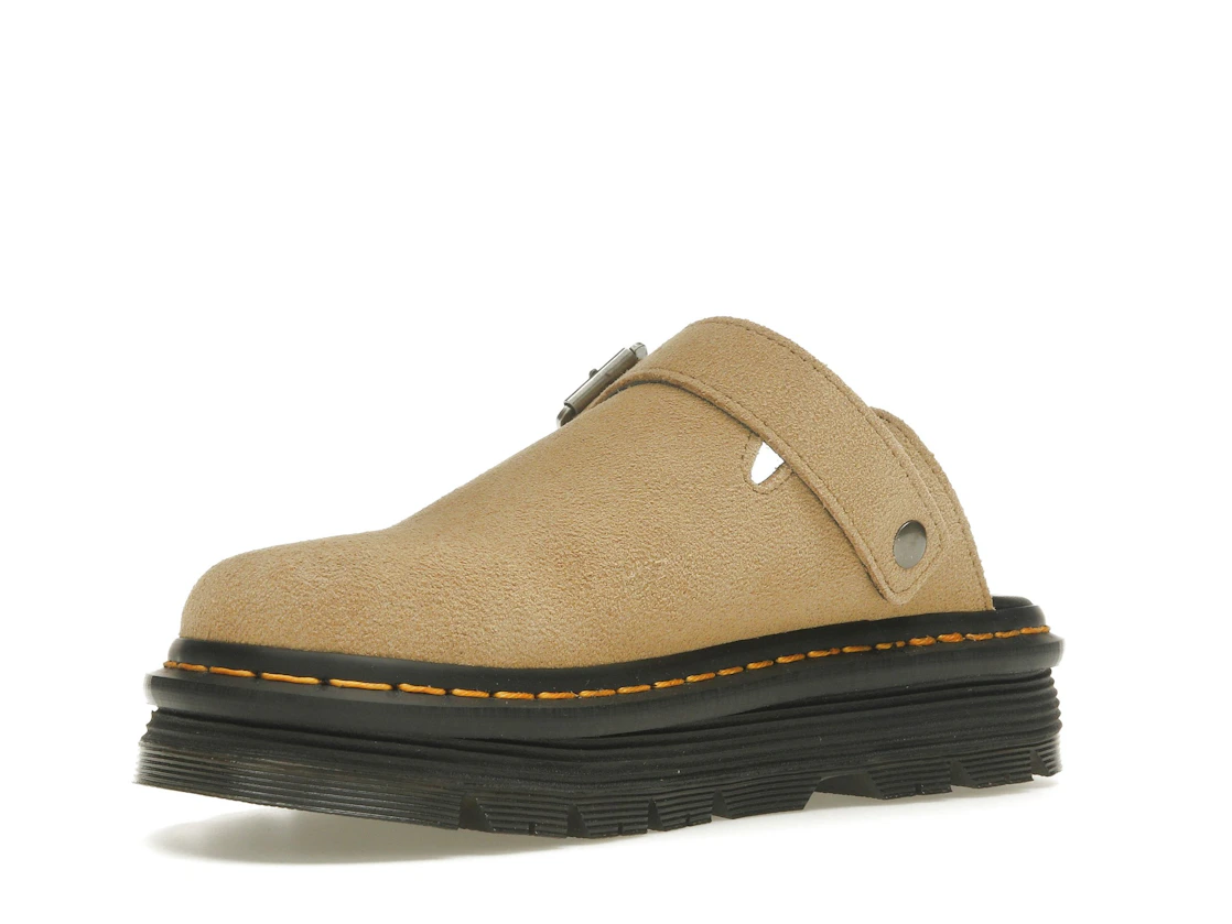 Vue 15 de Dr. Martens Zebzag Suede Slingback Platform Mule Savannah Tan