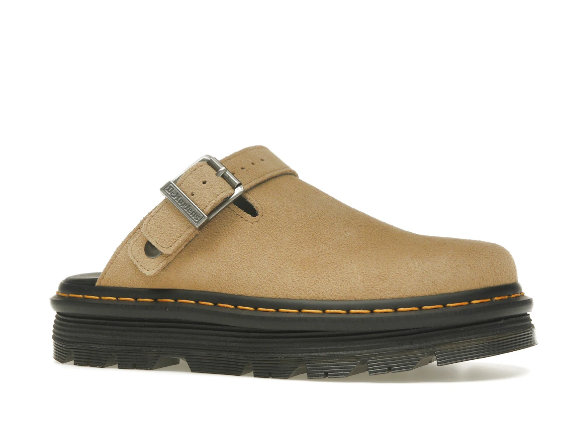Vue 3 de Dr. Martens Zebzag Suede Slingback Platform Mule Savannah Tan