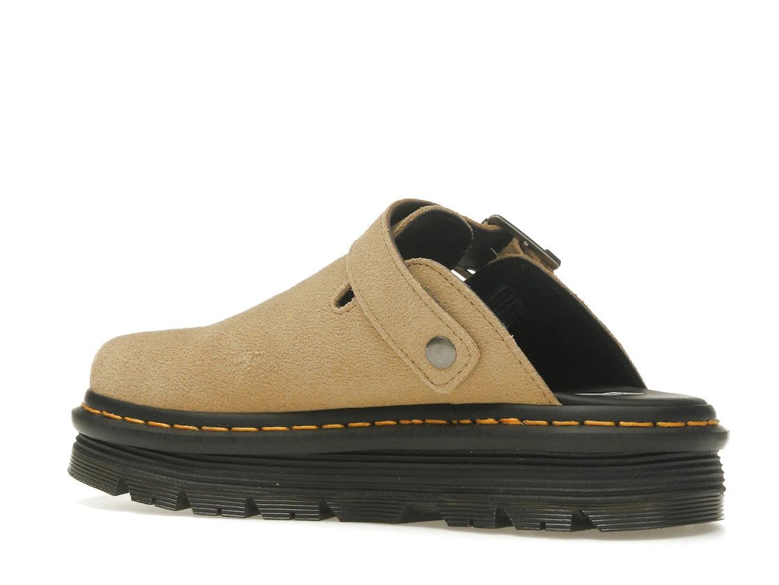 Vue 22 de Dr. Martens Zebzag Suede Slingback Platform Mule Savannah Tan