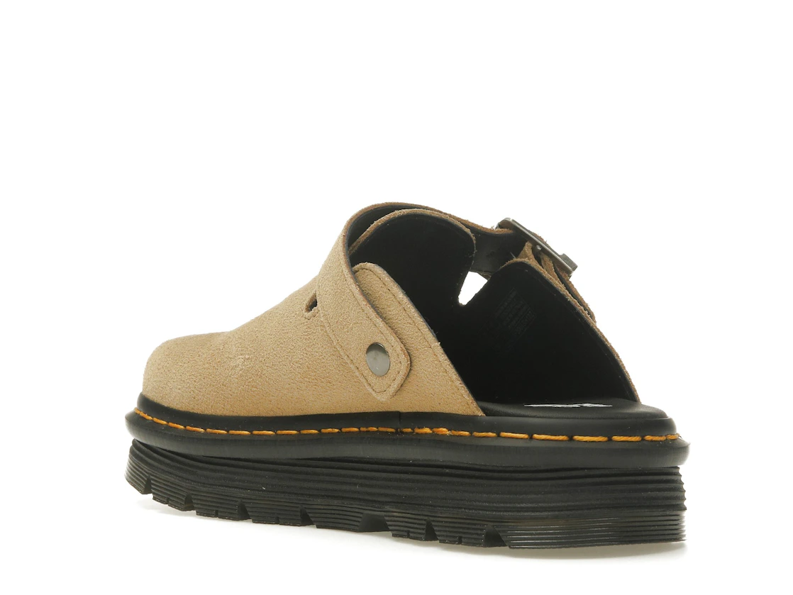 Vue 24 de Dr. Martens Zebzag Suede Slingback Platform Mule Savannah Tan