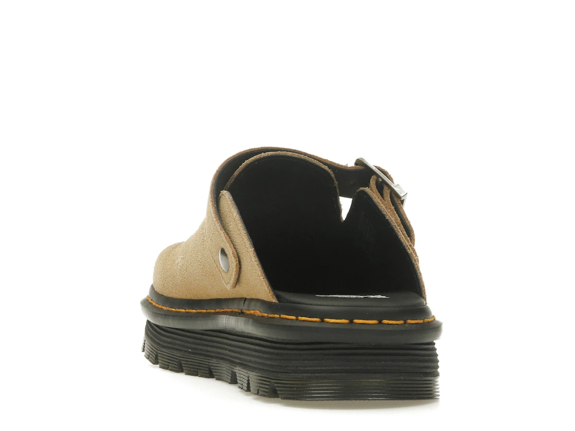 Vue 26 de Dr. Martens Zebzag Suede Slingback Platform Mule Savannah Tan
