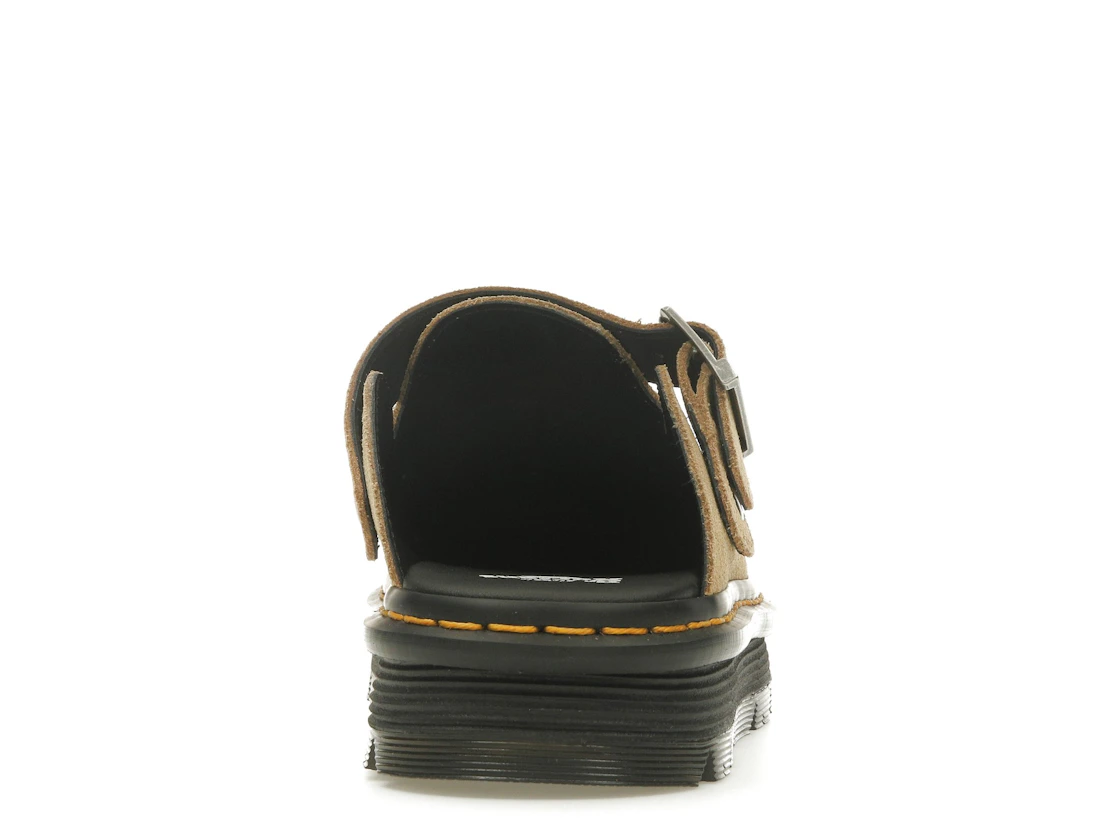 Vue 28 de Dr. Martens Zebzag Suede Slingback Platform Mule Savannah Tan