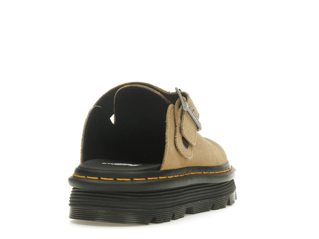 Vue 30 de Dr. Martens Zebzag Suede Slingback Platform Mule Savannah Tan