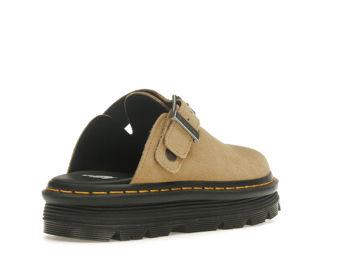 Vue 32 de Dr. Martens Zebzag Suede Slingback Platform Mule Savannah Tan