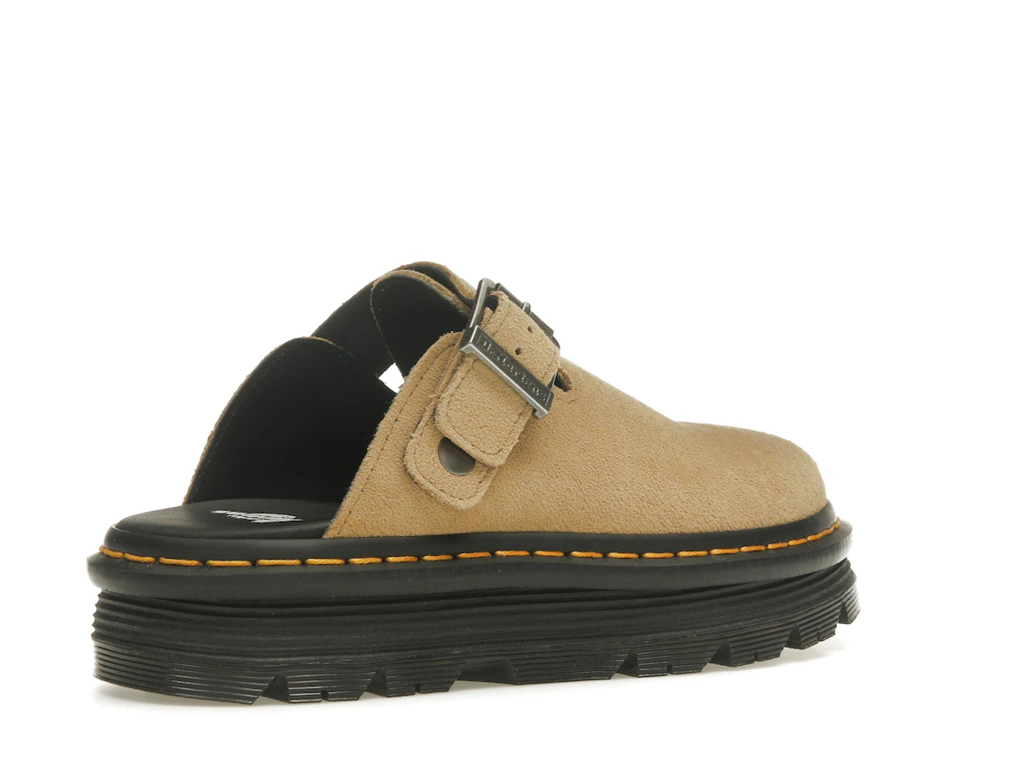 Vue 33 de Dr. Martens Zebzag Suede Slingback Platform Mule Savannah Tan
