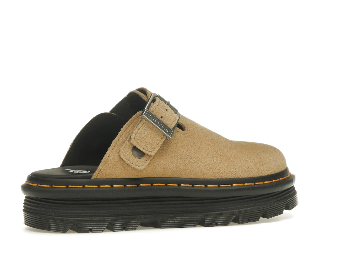 Vue 34 de Dr. Martens Zebzag Suede Slingback Platform Mule Savannah Tan