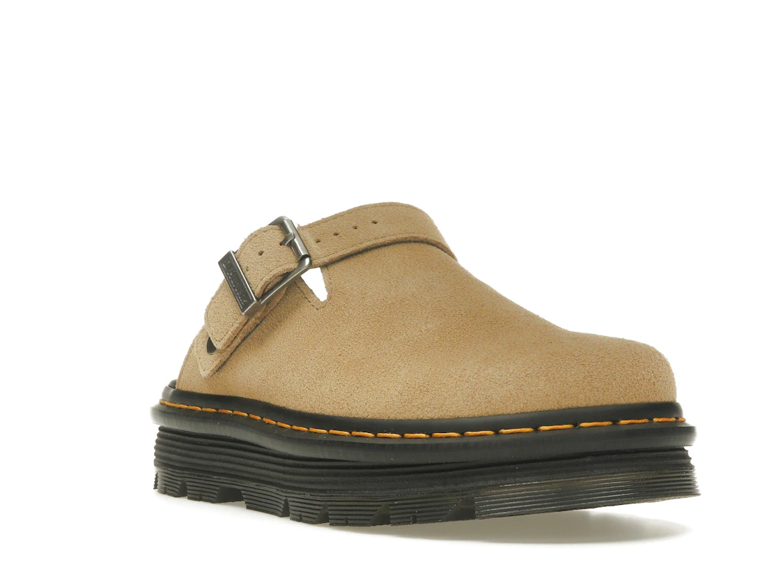 Vue 6 de Dr. Martens Zebzag Suede Slingback Platform Mule Savannah Tan