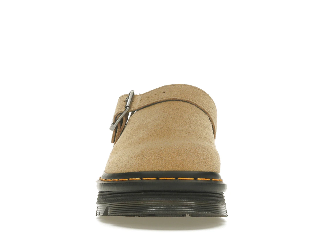 Vue 10 de Dr. Martens Zebzag Suede Slingback Platform Mule Savannah Tan