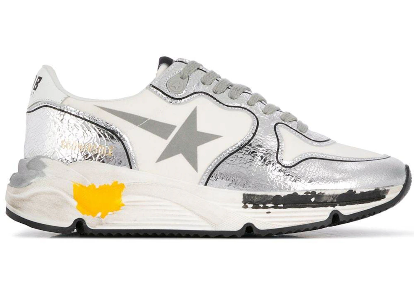 Golden Goose Running Sole Silver 