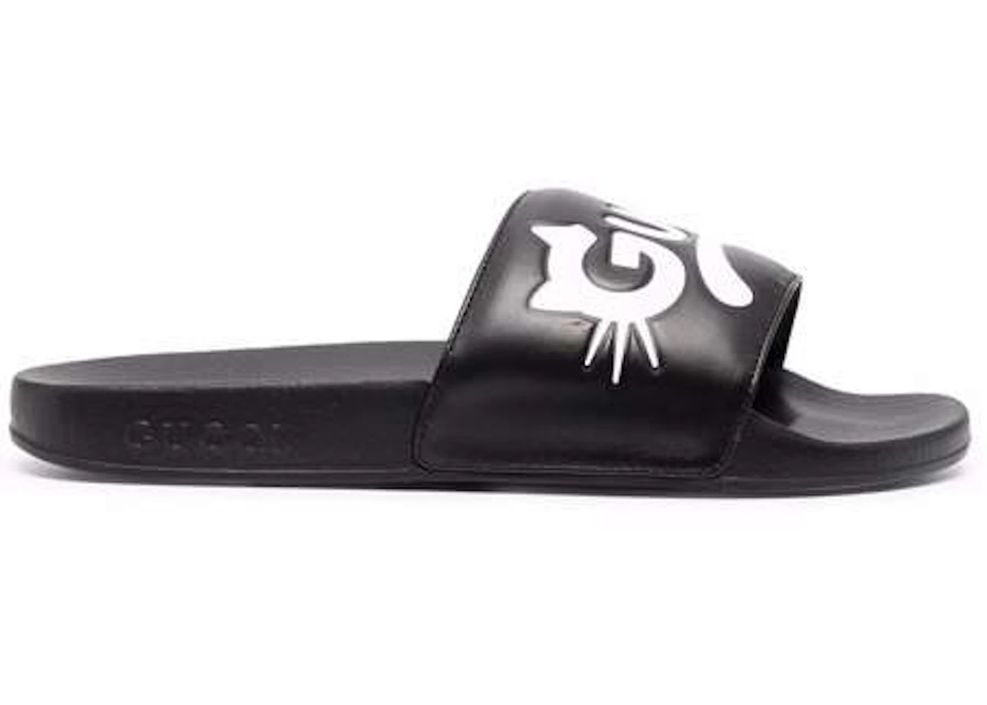 Gucci Kitty Logo Slides Black 