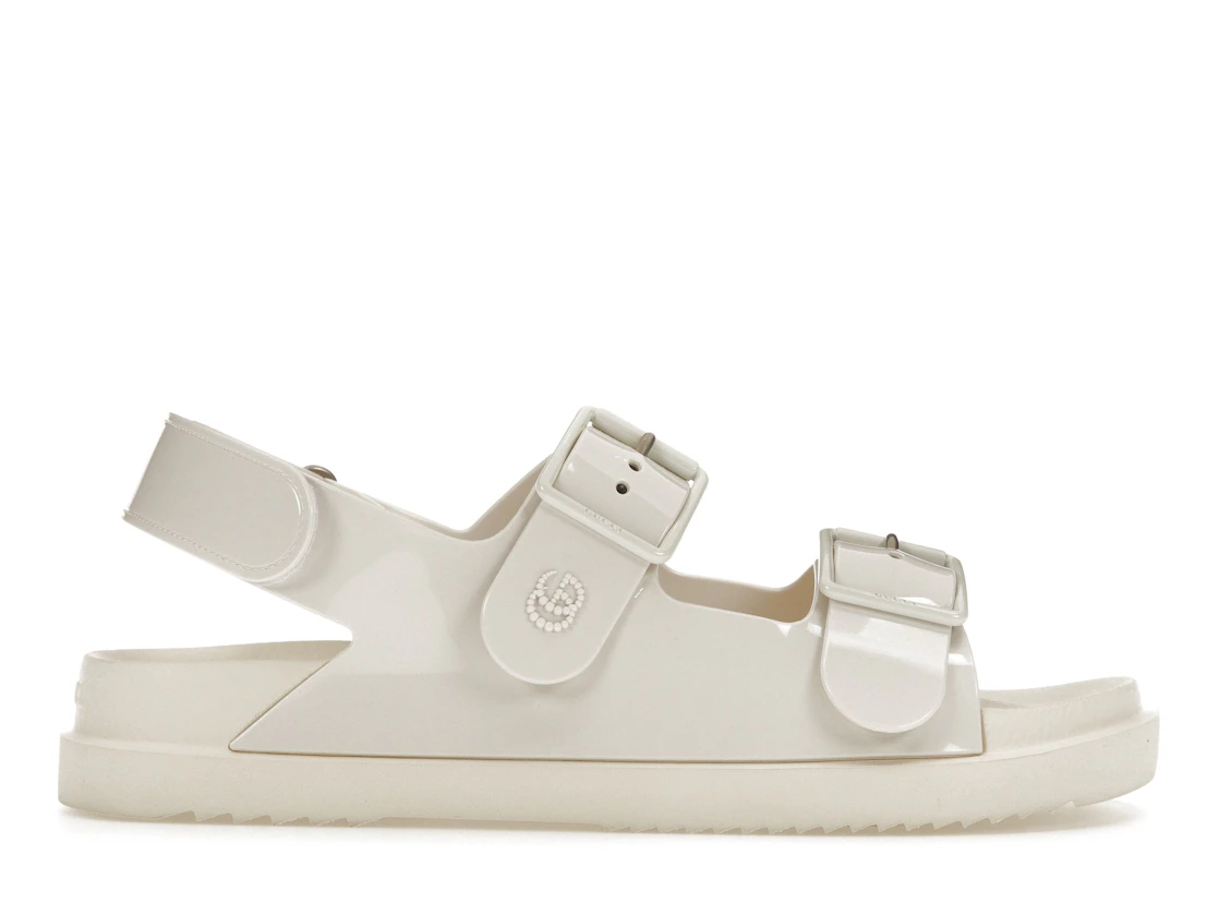 Vue 1 de Gucci Mini Double G Sandal Off-White Rubber