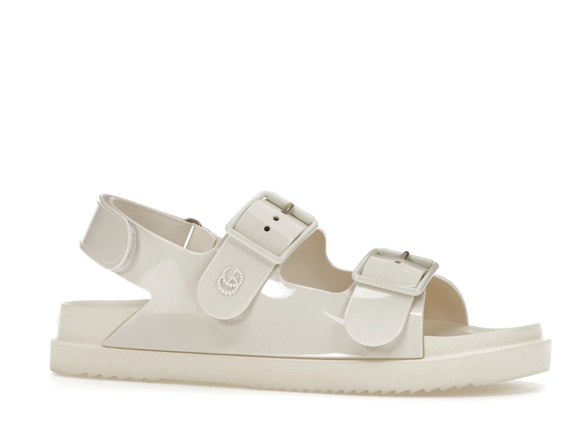 Vue 3 de Gucci Mini Double G Sandal Off-White Rubber