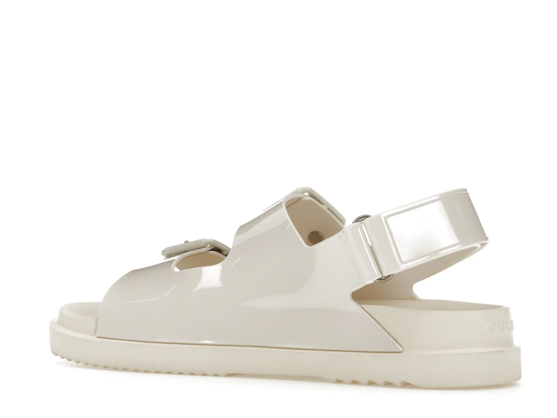 Vue 22 de Gucci Mini Double G Sandal Off-White Rubber