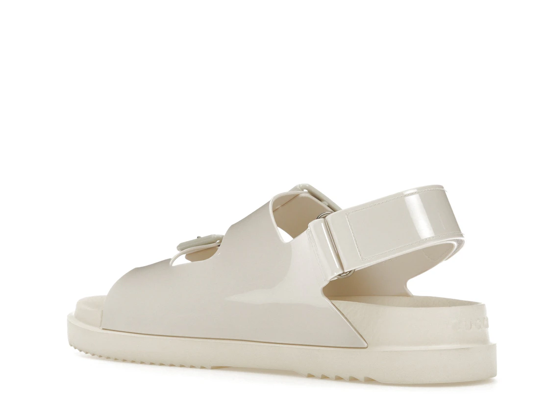 Vue 23 de Gucci Mini Double G Sandal Off-White Rubber