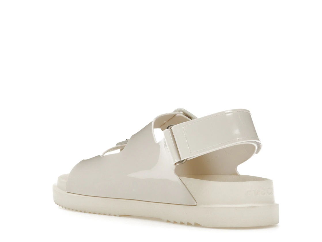 Vue 24 de Gucci Mini Double G Sandal Off-White Rubber