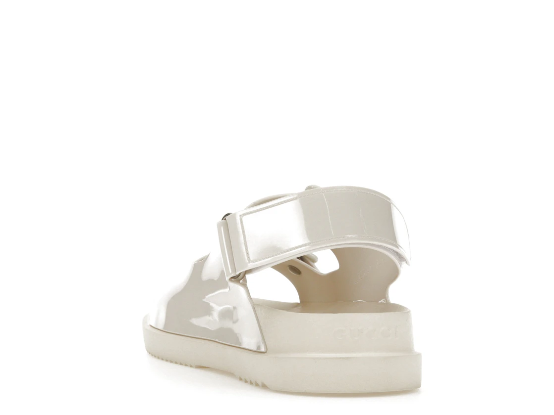Vue 26 de Gucci Mini Double G Sandal Off-White Rubber