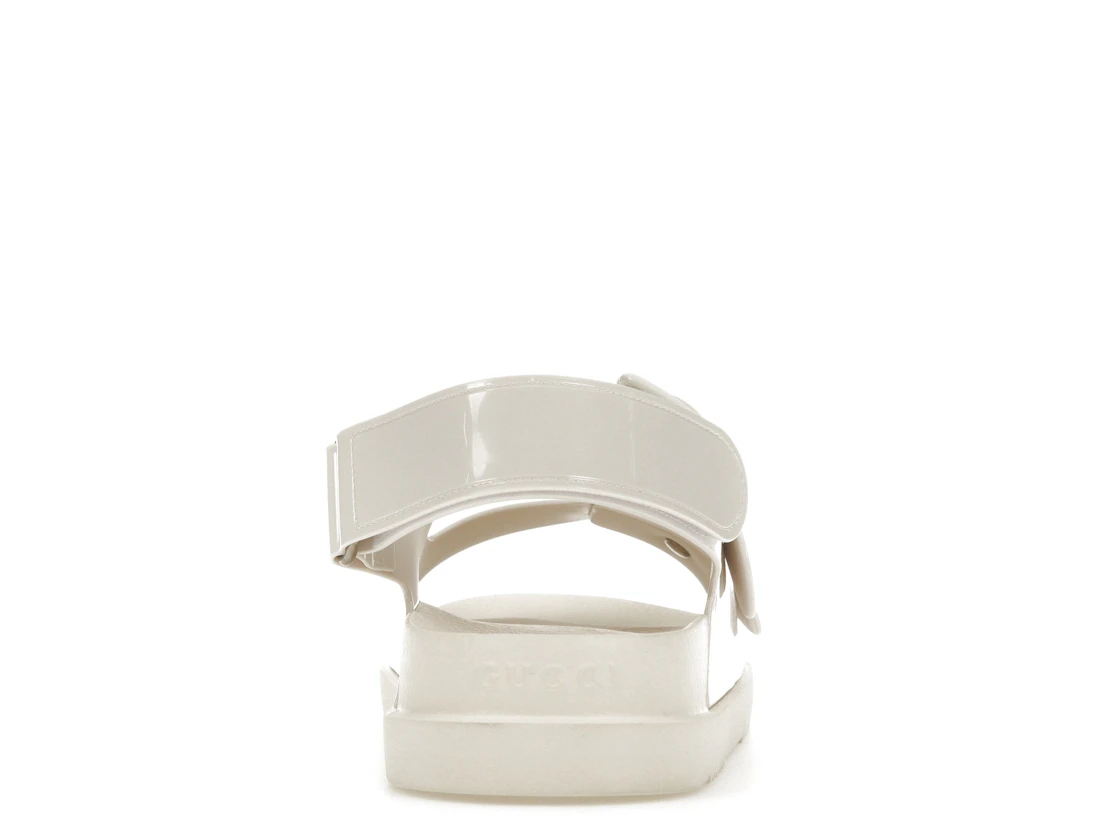 Vue 28 de Gucci Mini Double G Sandal Off-White Rubber