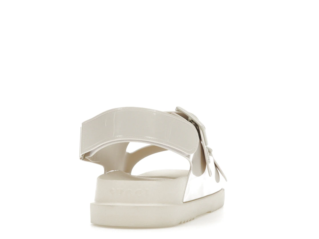 Vue 29 de Gucci Mini Double G Sandal Off-White Rubber