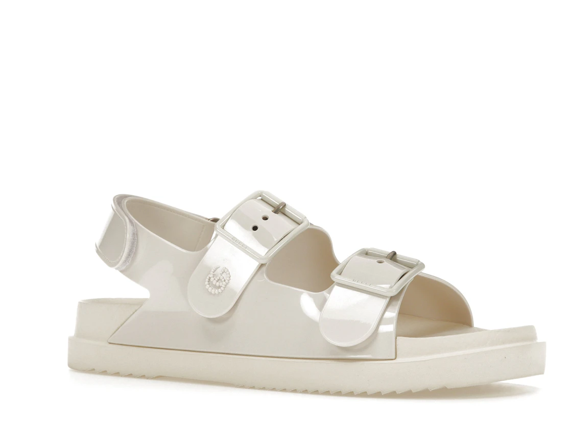 Vue 4 de Gucci Mini Double G Sandal Off-White Rubber