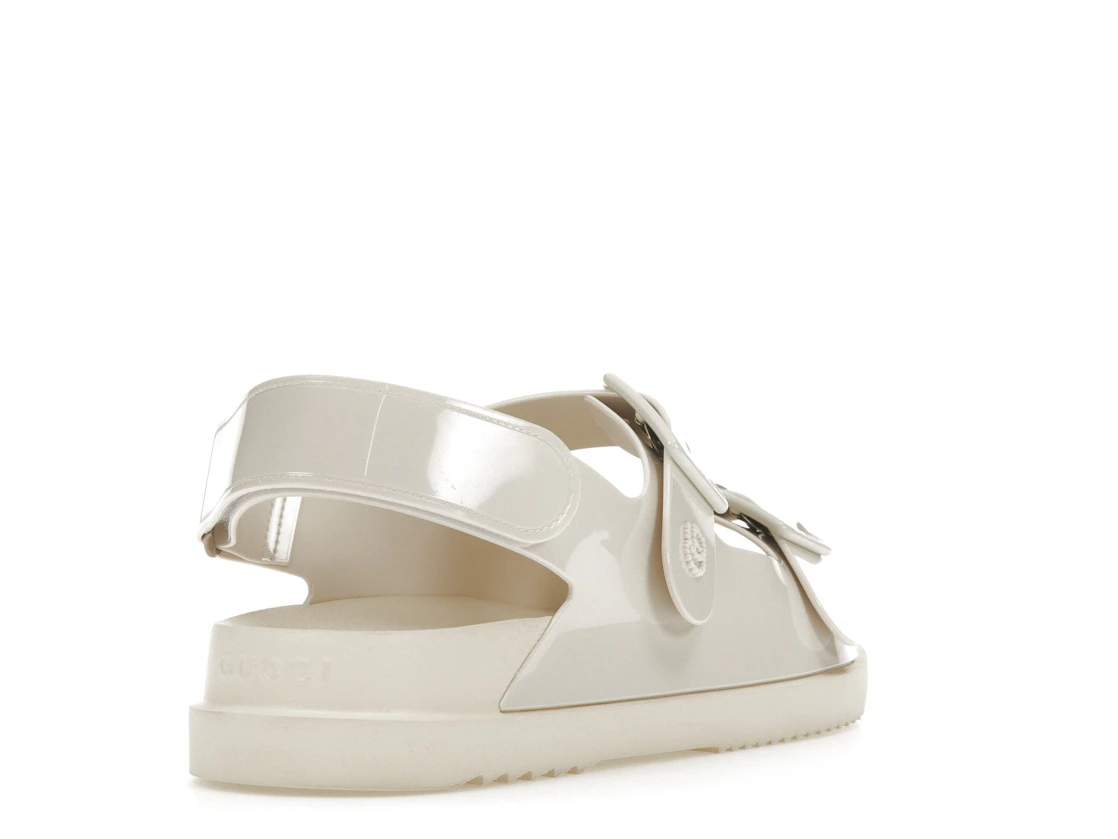 Vue 31 de Gucci Mini Double G Sandal Off-White Rubber
