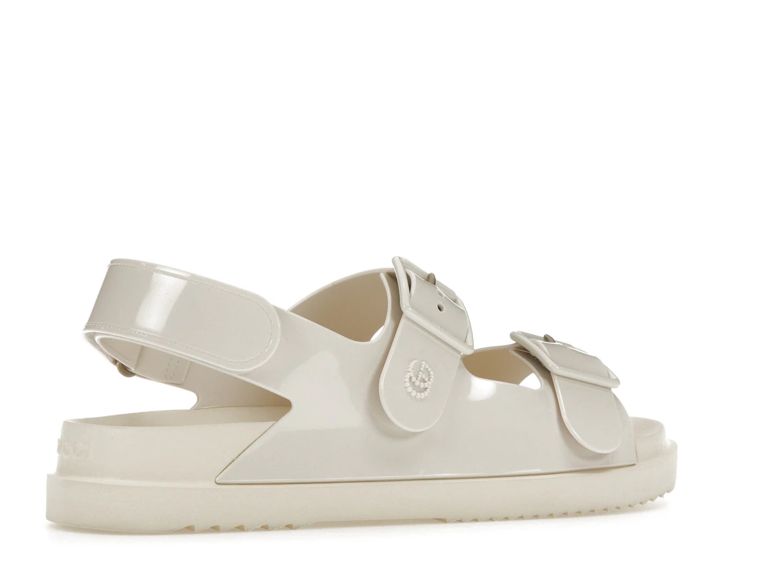 Vue 34 de Gucci Mini Double G Sandal Off-White Rubber