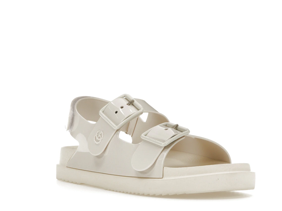 Vue 6 de Gucci Mini Double G Sandal Off-White Rubber