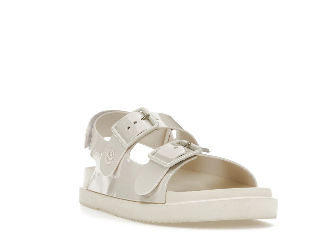 Vue 7 de Gucci Mini Double G Sandal Off-White Rubber