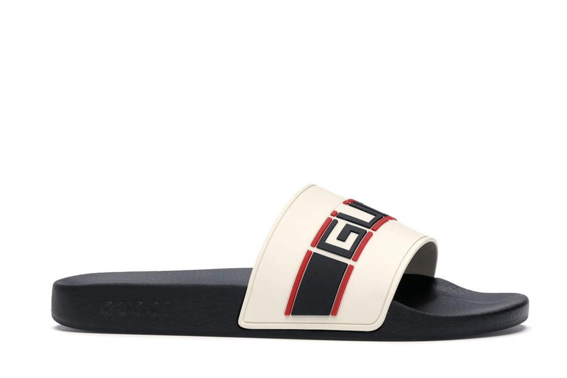 Vue 2 de Gucci Stripe Slide White