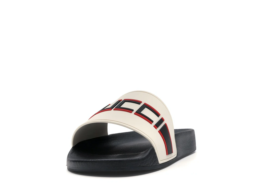 Vue 12 de Gucci Stripe Slide White