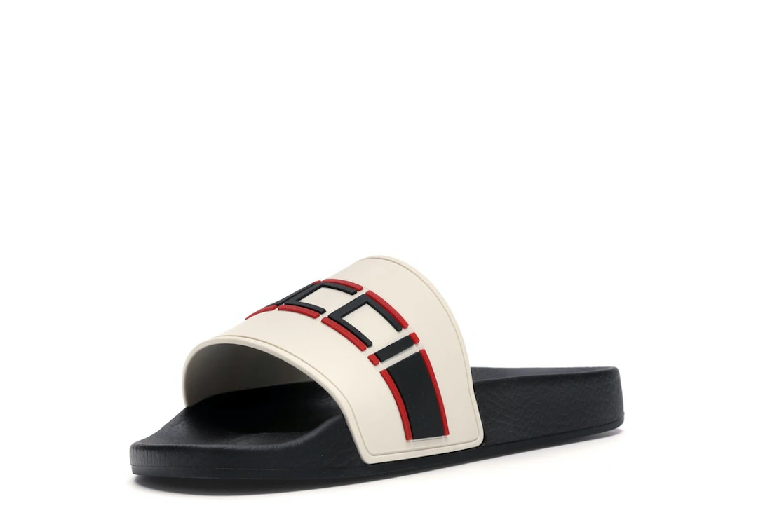 Vue 14 de Gucci Stripe Slide White