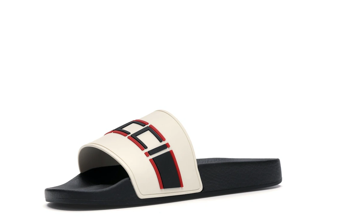 Vue 15 de Gucci Stripe Slide White