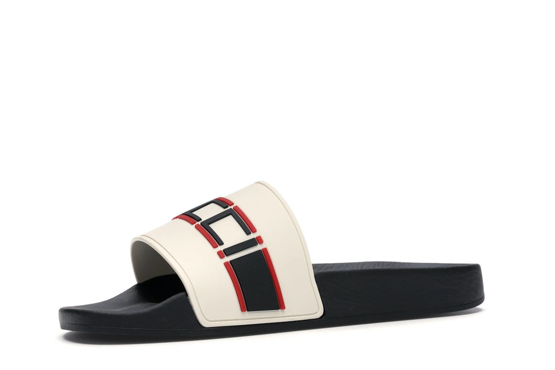 Vue 16 de Gucci Stripe Slide White