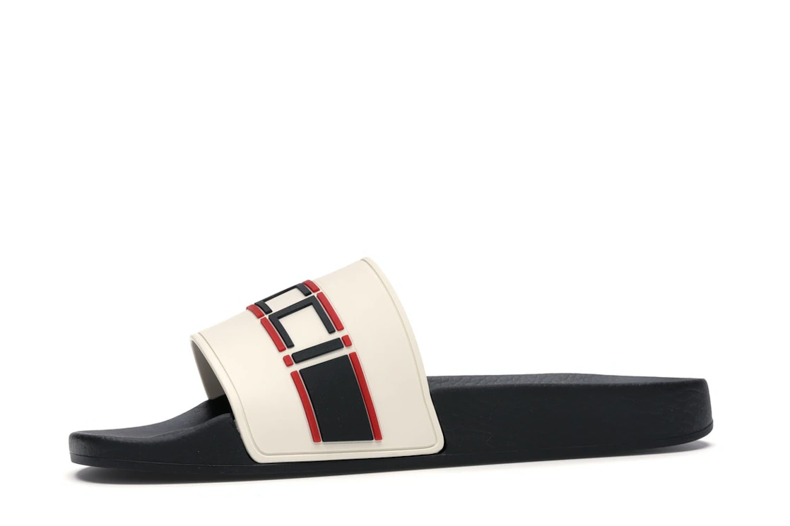 Vue 17 de Gucci Stripe Slide White
