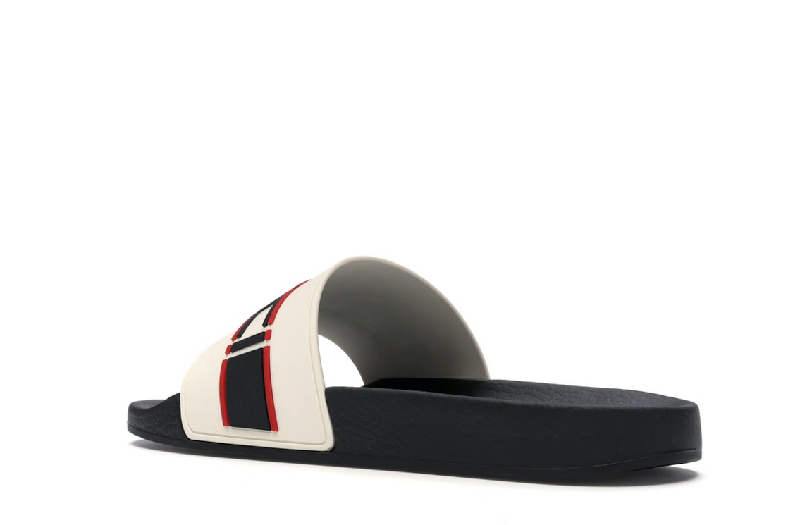 Vue 23 de Gucci Stripe Slide White